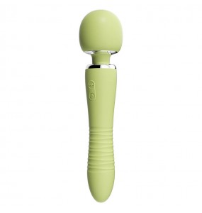 MizzZee - YinHuan Thrusting Heating Vibration AV Wand (Chargeable - Green)
